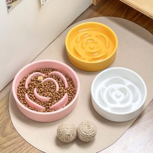 Slow-Eating Bowl, Ceramic, Choking-Proof