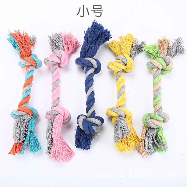 Pet Dog Toy Cotton Rope Cotton Knot Bone 18cm Small Interactive Dog Training Bite-Resistant Factory Spot - Image 8