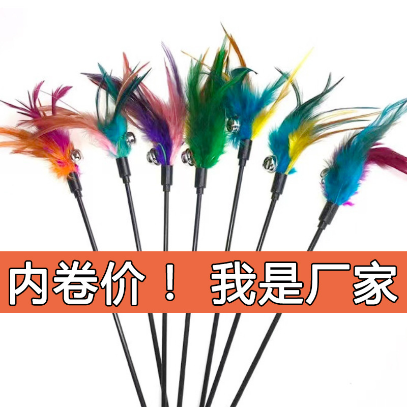 Special Offer Interactive Cat Wand Bell Interactive Cat Wand Cat Toy Wild Chicken Feather Interactive Cat Wand Funny Cat - Image 9