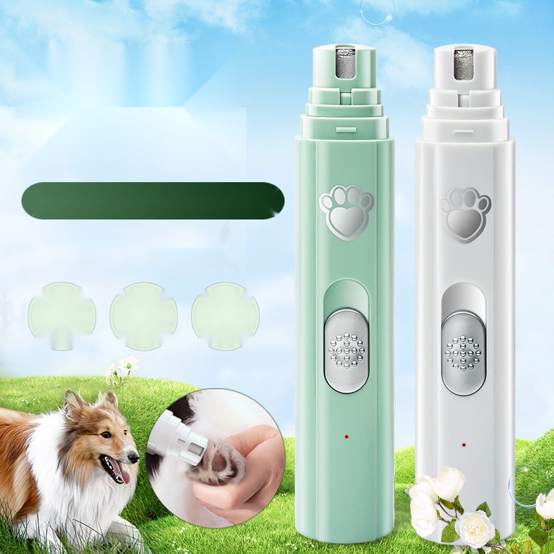 Pet Electric Nail Grinder LED Lamp Nail Clippers Cat and Dog Nail Clippers Manual Partial Foot Shaving Device - Image 3