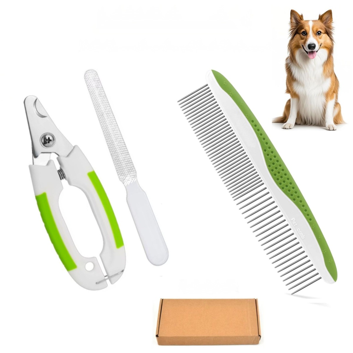 Pet Cat Supplies Comb Needle Comb Knot Comb Nail Clippers Artifact Cat Essential Supplies - Image 2