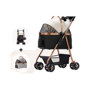 Pet Stroller Dog Cat Teddy Special Trolley out Small Pet Portable Lightweight Foldable