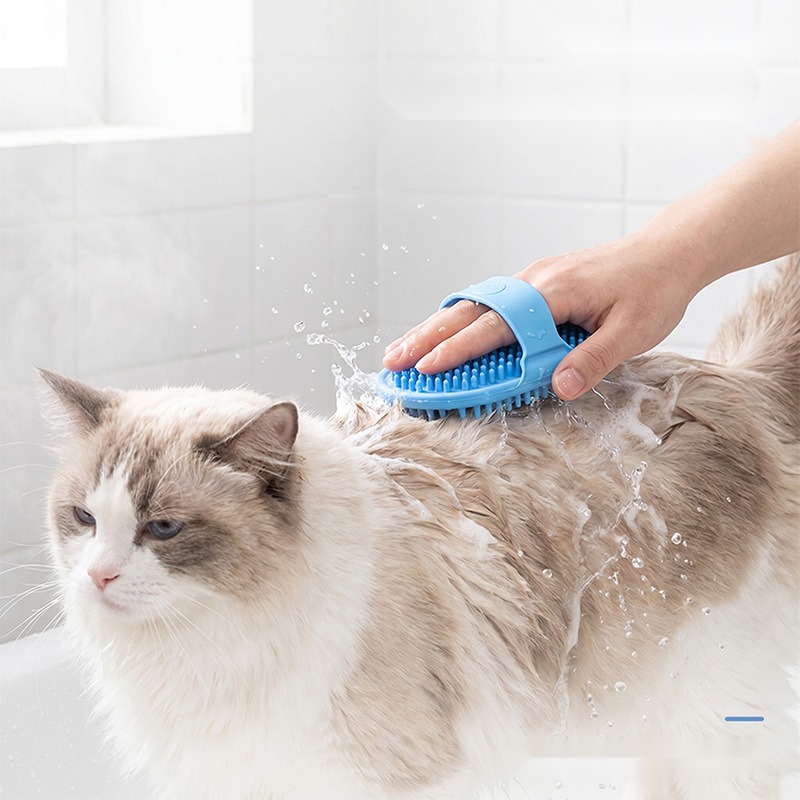 Pet Bath Massage Brush Cat Dog Bath Cleaning Artifact Deep Cleaning Anti-Lint Bath Brush - Image 4