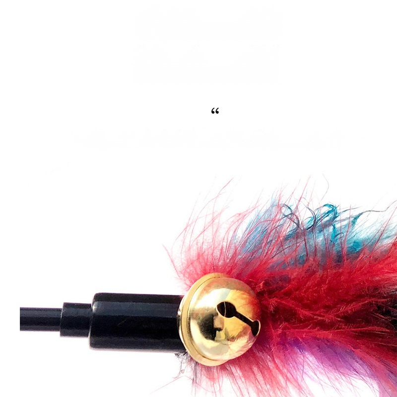 Pet Toys Interactive Cat Wand Feather Fairy Stick Super Long Soft Rod Funny Cat Set Bell Sound Cat - Image 5