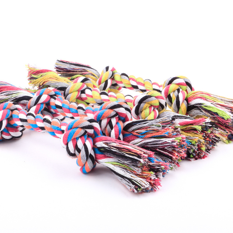 Dog Toy Double Knot Cotton Rope Small 17cm Teether Stick Large and Small Dog Bite-Resistant Rope Funny Cat Toy - Image 4