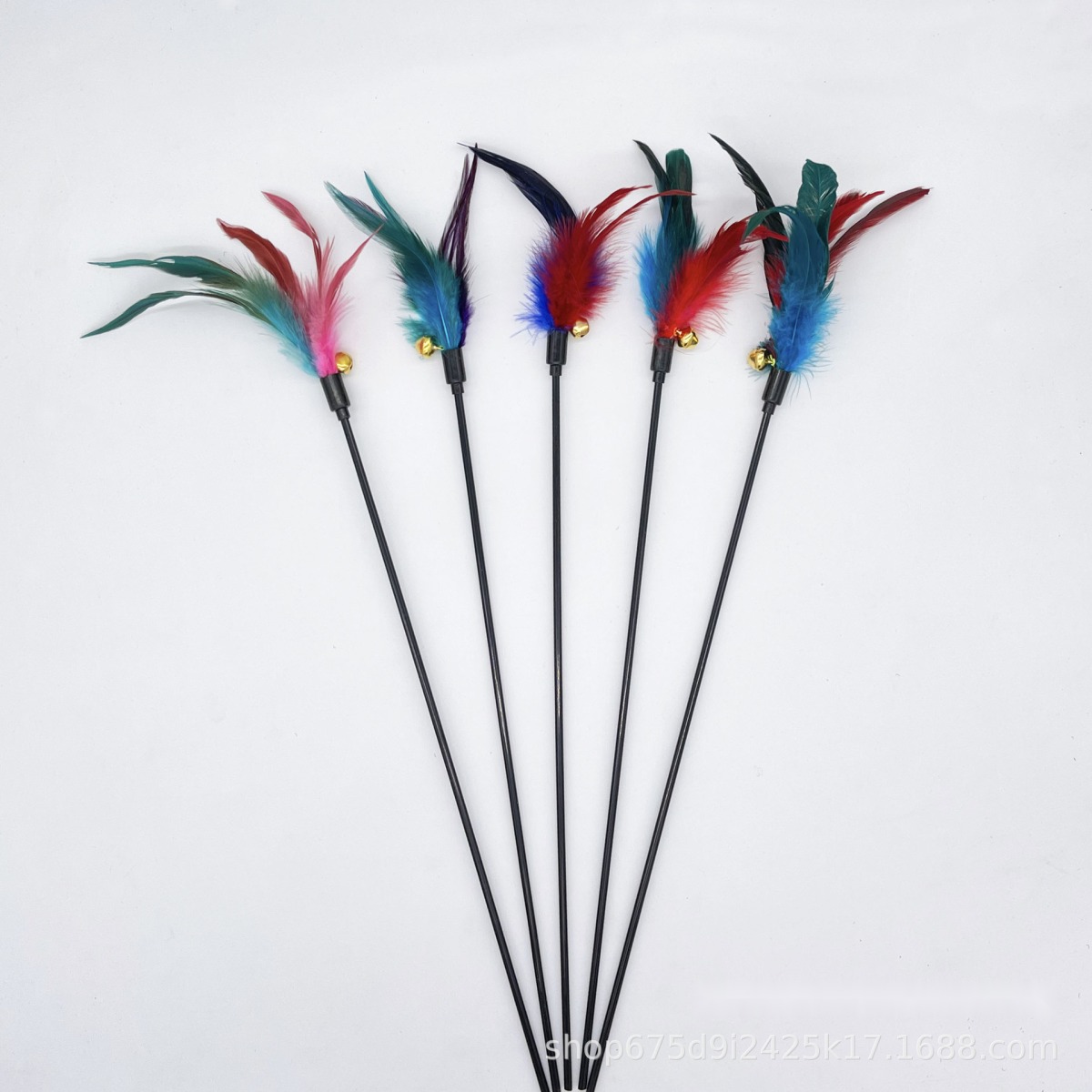 65cm and 50cm Cat Supplies—Bells, Pet Feather Teasers, and Cat Toys - Image 4