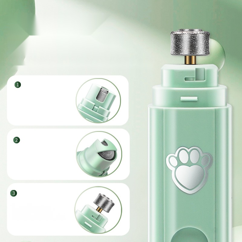 Pet Electric Nail Grinder LED Lamp Nail Clippers Cat and Dog Nail Clippers Manual Partial Foot Shaving Device - Image 4