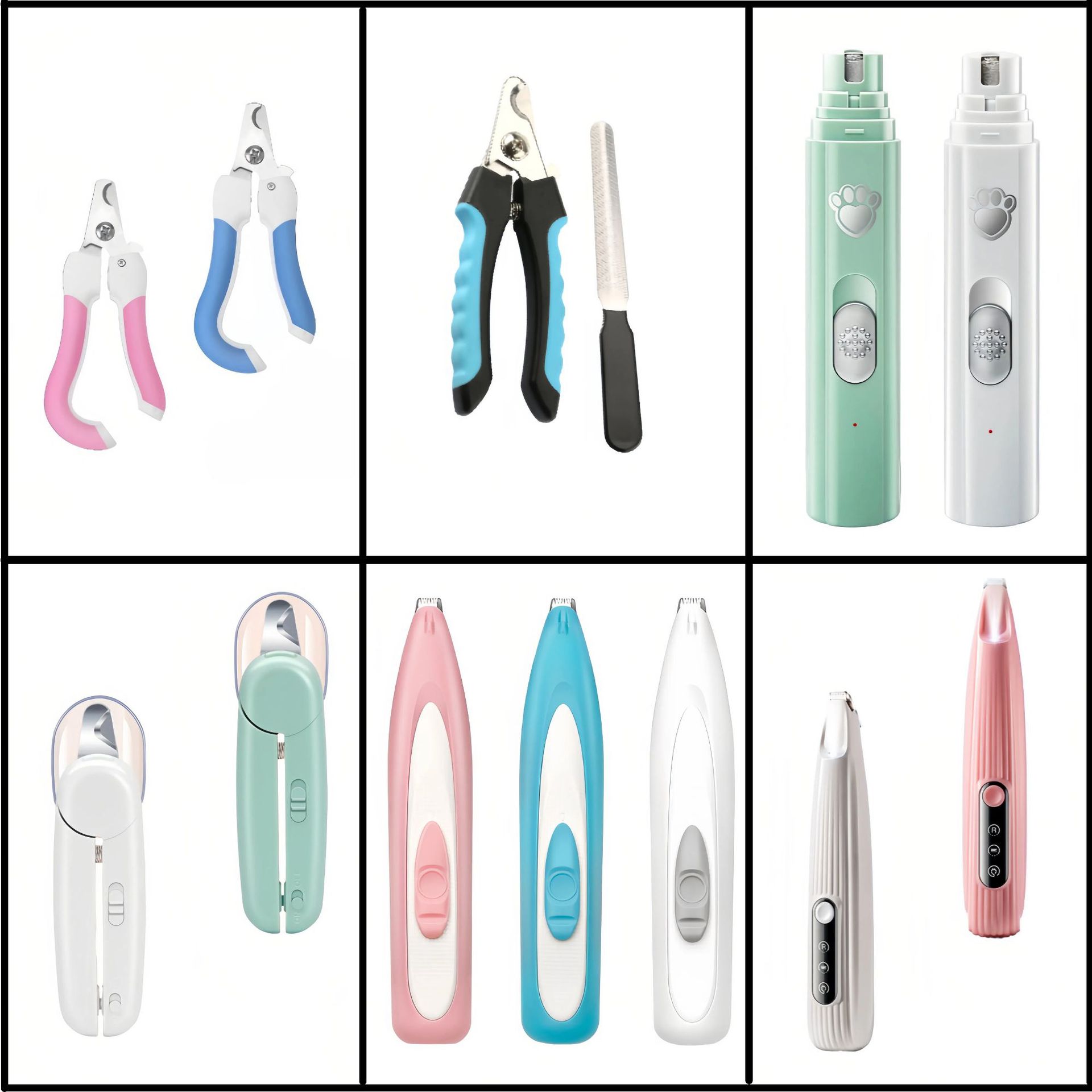 Pet Electric Nail Grinder LED Lamp Nail Clippers Cat and Dog Nail Clippers Manual Partial Foot Shaving Device - Image 2