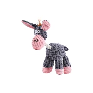 Dog Plush Sound Toy Bite-Resistant Molar Self-Hi Relieving Stuffy Cat Ball Rope Toy