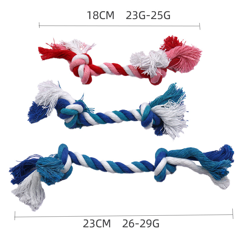 Dog Toy Set Spot Cotton Rope Bite Toy Wear-Resistant Dog Molar Toy Factory Amazon Knot - Image 2