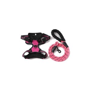 Pet Chest and Back Traction Rope Collar Two-Piece Set Medium and Large Dogs Explosion-Proof Punching Traction Rope