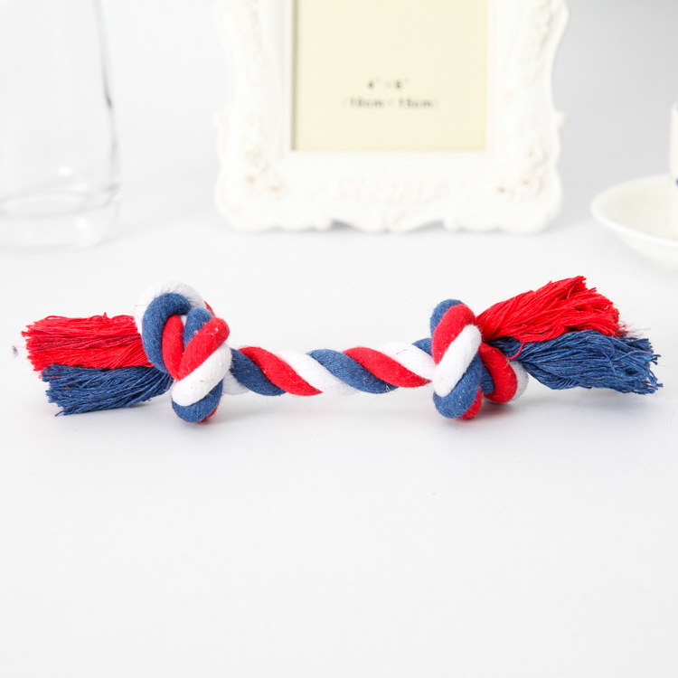 Pet Toy Cotton Rope Double Knot Woven Dog Bite-Resistant Tooth Cleaning Double Knot Dog Bite Rope 85G Large Dog - Image 4