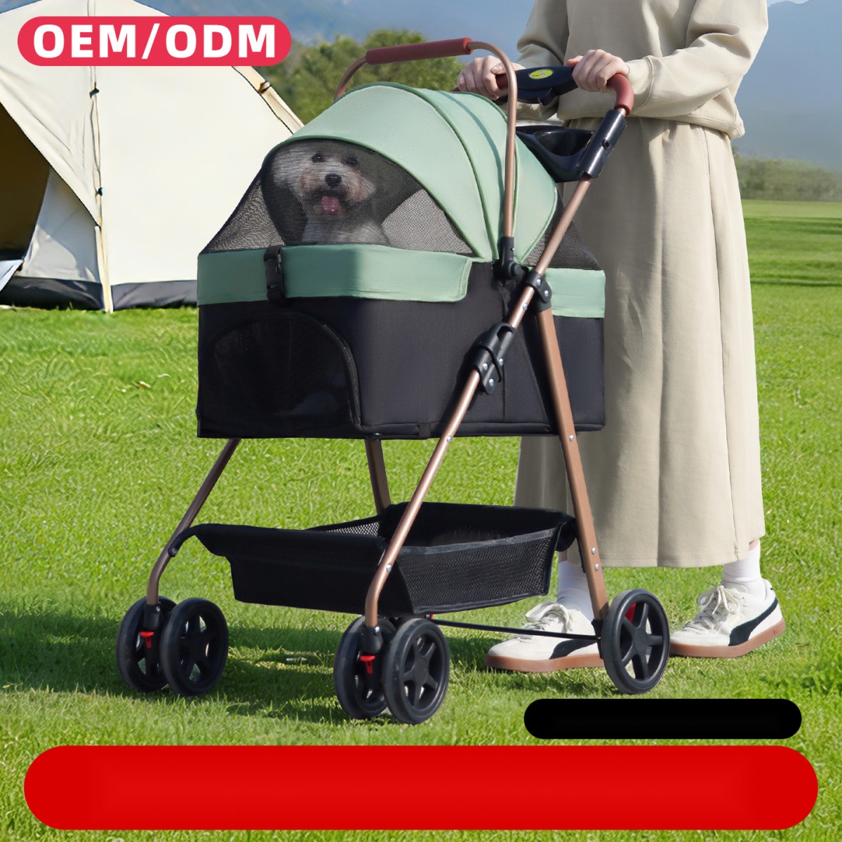 Pet Stroller Dog Cat Lightweight Foldable Detachable out Pet Stroller Dog Walking Cat Bag Basket - Image 3