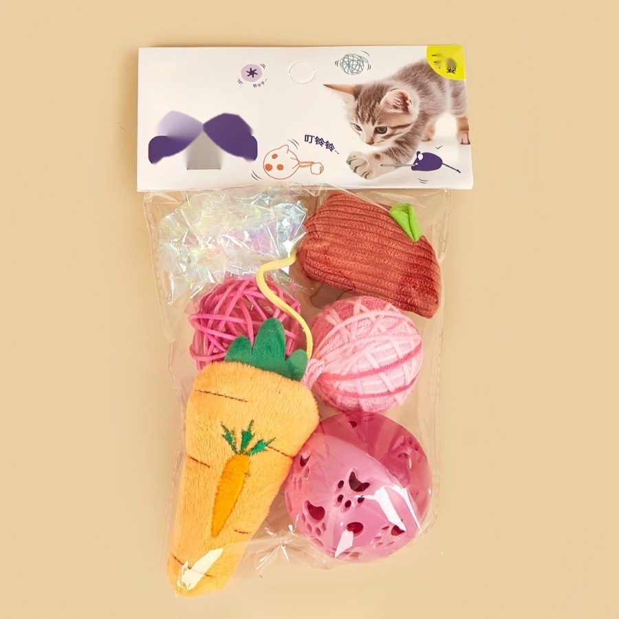 Summary Pet Cat Toy Valentine's Day Pink Catnip Toy Interactive Cat Wand Cat Self-Hi Toy Set - Image 6