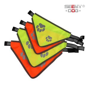 Colorful Reflective Pet Scarf Saliva Towel Hound Anti-False Killing Eye-Catching Fluorescent Color Pet Scarf