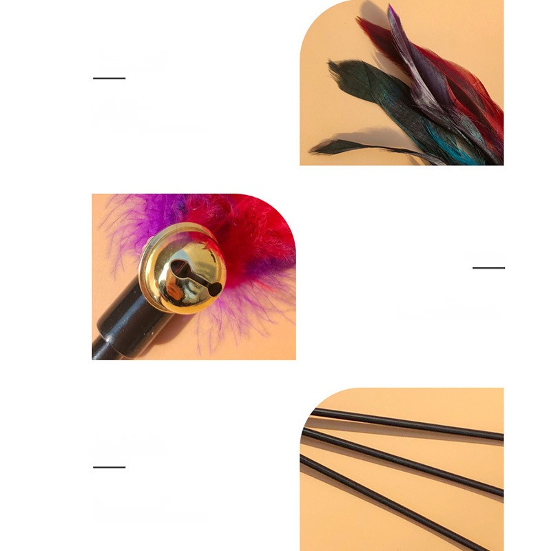 Pet Toys Interactive Cat Wand Feather Fairy Stick Super Long Soft Rod Funny Cat Set Bell Sound Cat - Image 4
