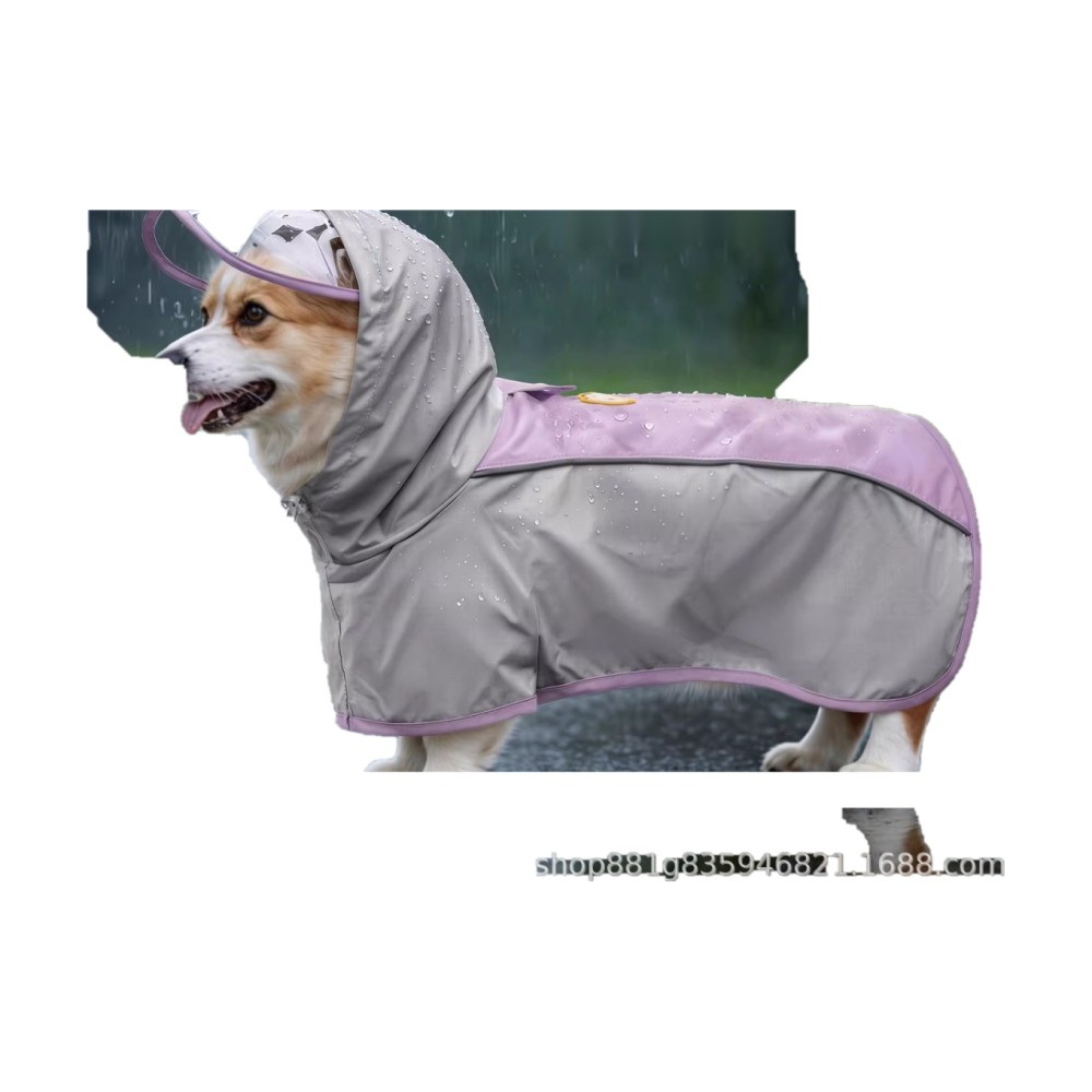 Corgi Dog Special Raincoat Waterproof Anti-Dirty Rainy Day Outdoor Dog Walking Medium Dog Pet Belly Protection Clothes D - Image 3