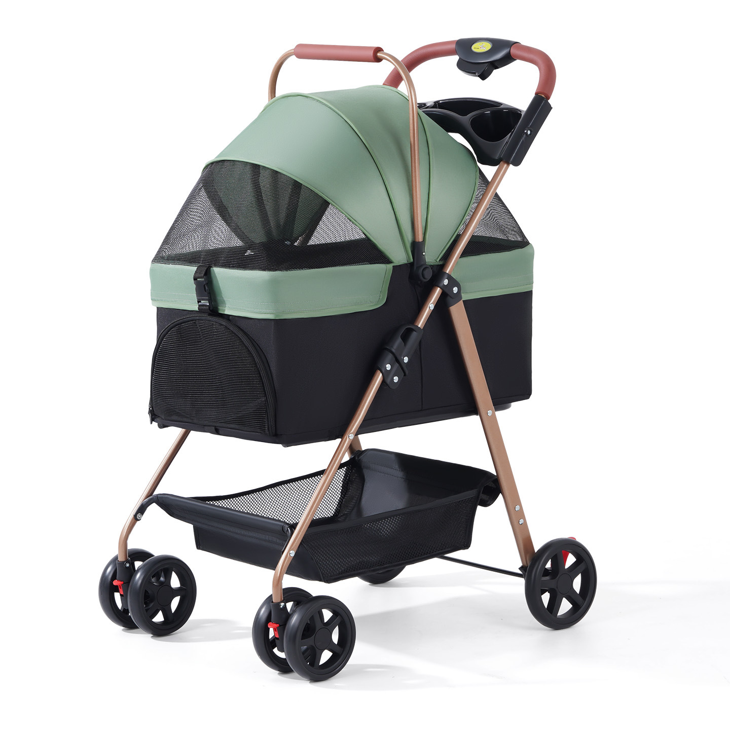 Pet Stroller Dog Cat Lightweight Foldable Detachable out Pet Stroller Dog Walking Cat Bag Basket - Image 6