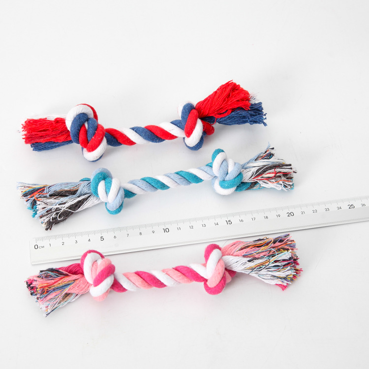 Pet Toy Cotton Rope Double Knot Woven Dog Bite-Resistant Tooth Cleaning Double Knot Dog Bite Rope 85G Large Dog - Image 8