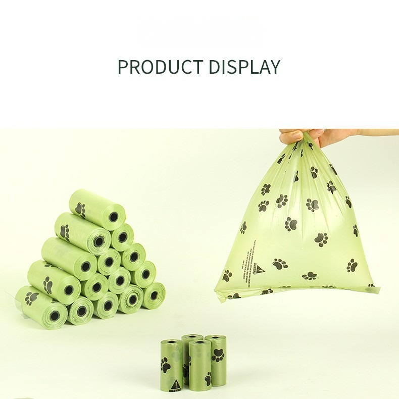 Pet Cleaning Supplies 1.5 Silk Screen Flower Pet Dog Stool Bag Portable Point Break Degradable Cleaning Bag Garbage Bag - Image 7