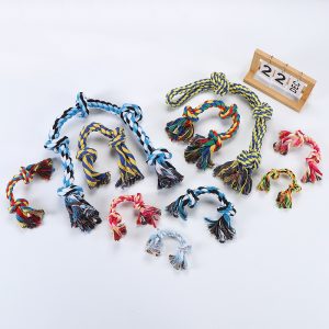 Dog Molar Bite-Resistant Cotton Rope Toy Small Medium and Large Dogs Relieving Boredom Interactive Tug-of-War Pet Dog Bi