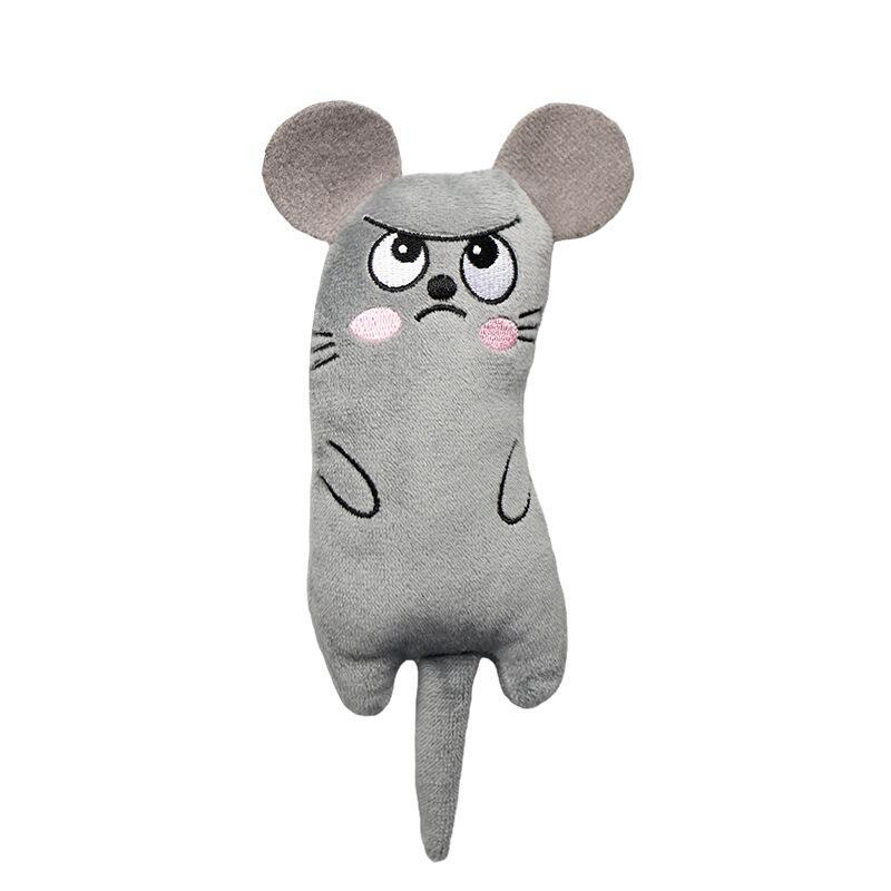 Cat Toy Pet Plush Embroidery Catnip Toy Animal Expression Ear Tail Bite-Resistant Molar Funny Cat Toy - Image 4