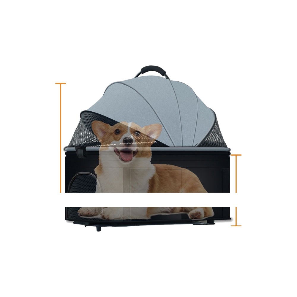 Yle Factory Direct Pet Stroller Outdoor Pet Stroller Detachable Pet Stroller Lightweight Folding Outdoor Pet