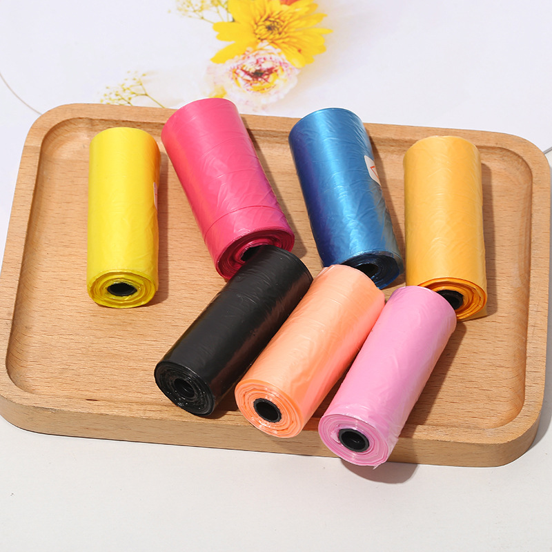Pet Cleaning Supplies 1.5 Silk Screen Flower Pet Dog Stool Bag Portable Point Break Degradable Cleaning Bag Garbage Bag - Image 9