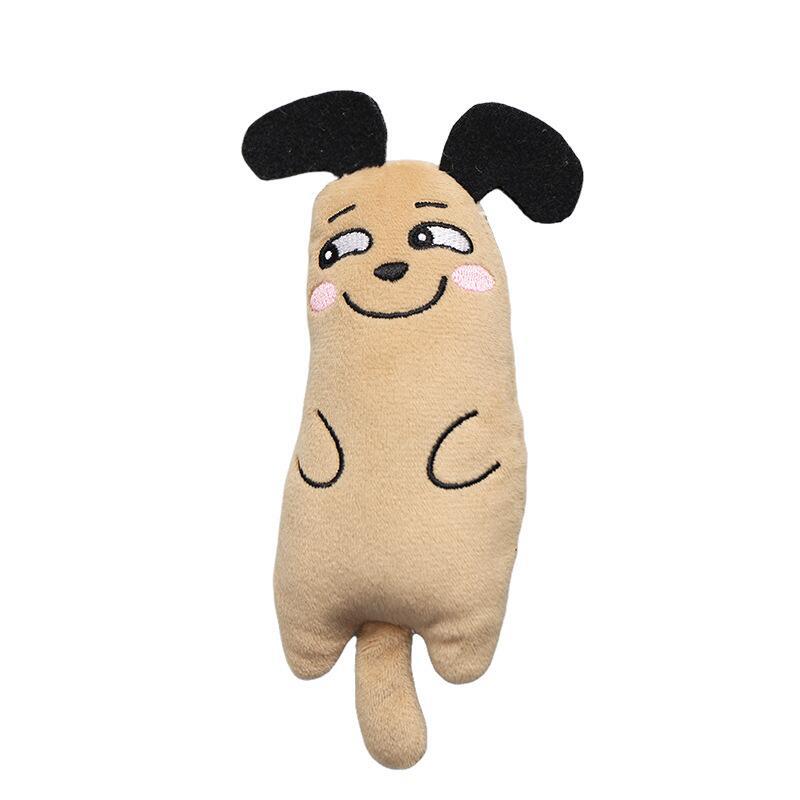 Cat Toy Pet Plush Embroidery Catnip Toy Animal Expression Ear Tail Bite-Resistant Molar Funny Cat Toy - Image 6