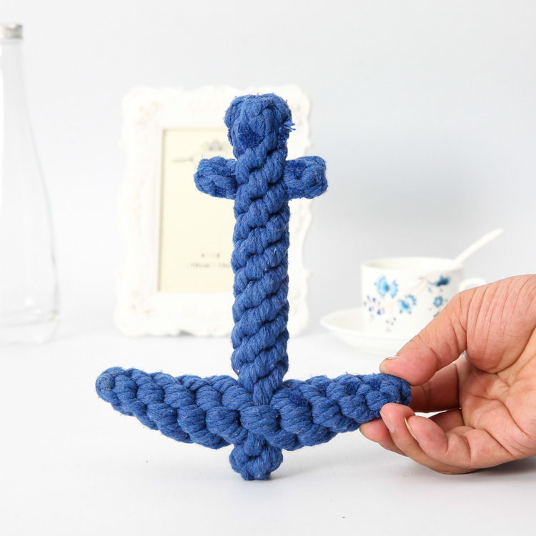 Pet Toy Cotton Rope Double Knot Woven Dog Bite-Resistant Tooth Cleaning Double Knot Dog Bite Rope 85G Large Dog - Image 9