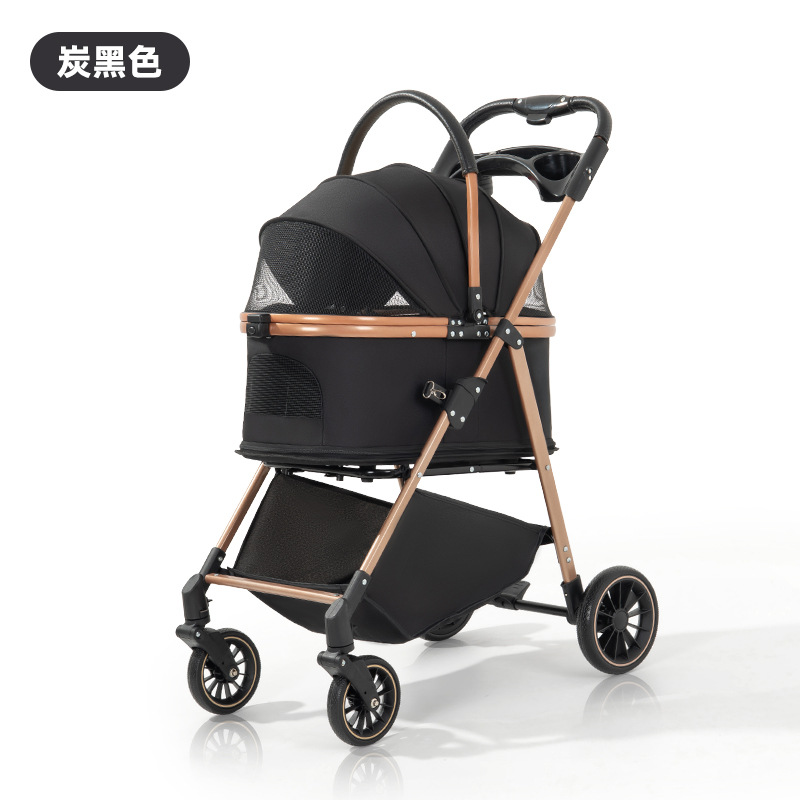 Detachable High-End Pet Stroller Dog Cat Teddy Multi-Function Stroller Bag Separation Ultra-Light Portable One-Click Fol - Image 7