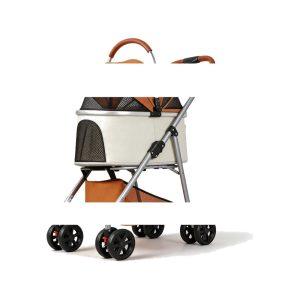 Detachable Pet Stroller Front Wheel Universal Lightweight Outdoor Dog Walking Cat Universal Four-Wheeled Vehicle Corgi D