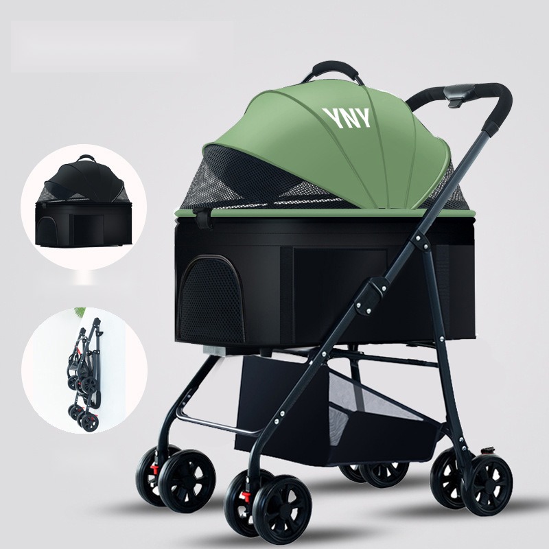 Detachable Pet Stroller Front Wheel Universal Lightweight Outdoor Dog Walking Cat Universal Four-Wheeled Vehicle Corgi D - Image 7