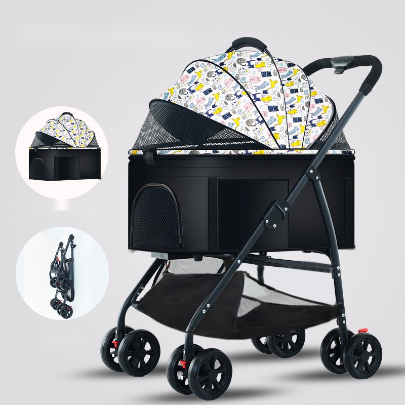 Yle Factory Direct Pet Stroller Outdoor Pet Stroller Detachable Pet Stroller Lightweight Folding Outdoor Pet - Image 6
