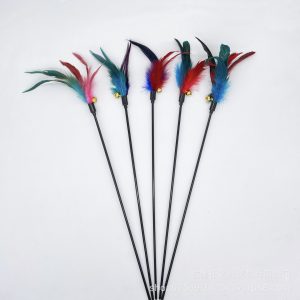65cm and 50cm Cat Supplies—Bells, Pet Feather Teasers, and Cat Toys