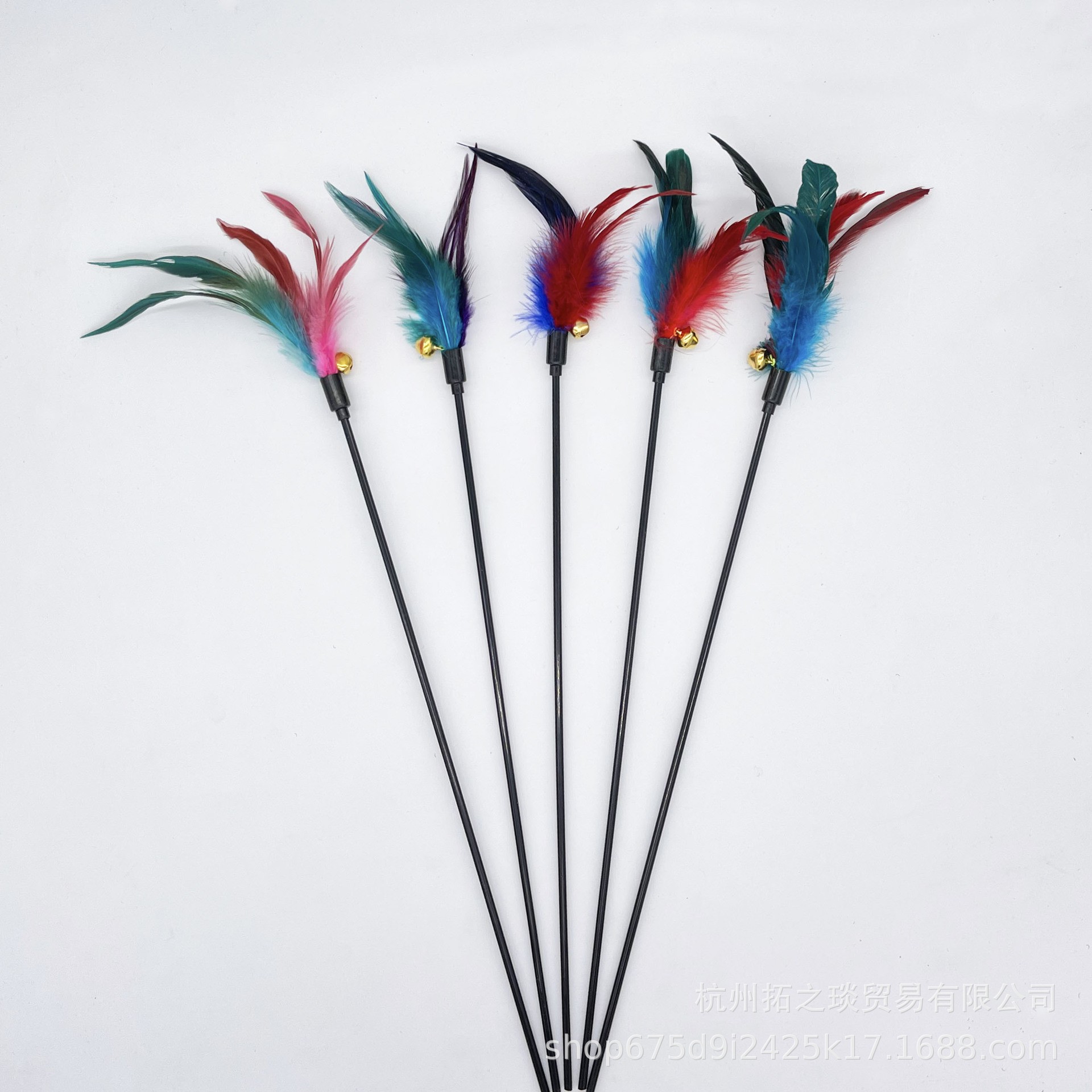 65cm and 50cm Cat Supplies—Bells, Pet Feather Teasers, and Cat Toys