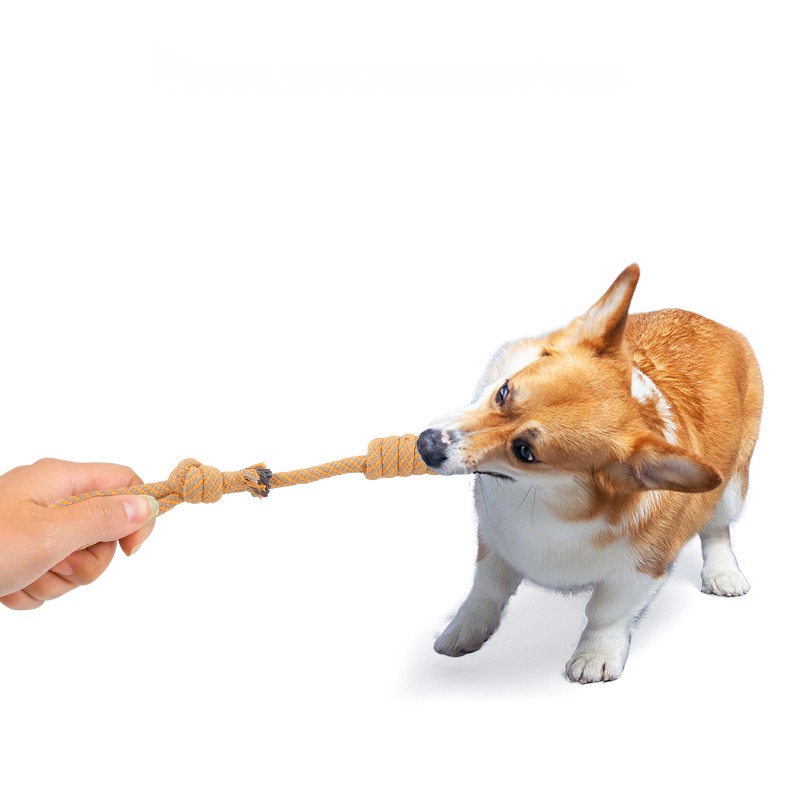 Cotton Knot Dog Toys Large Collection Molar Bite-Resistant Sound Relieving Stuffy Knot Dog Toys - Image 3