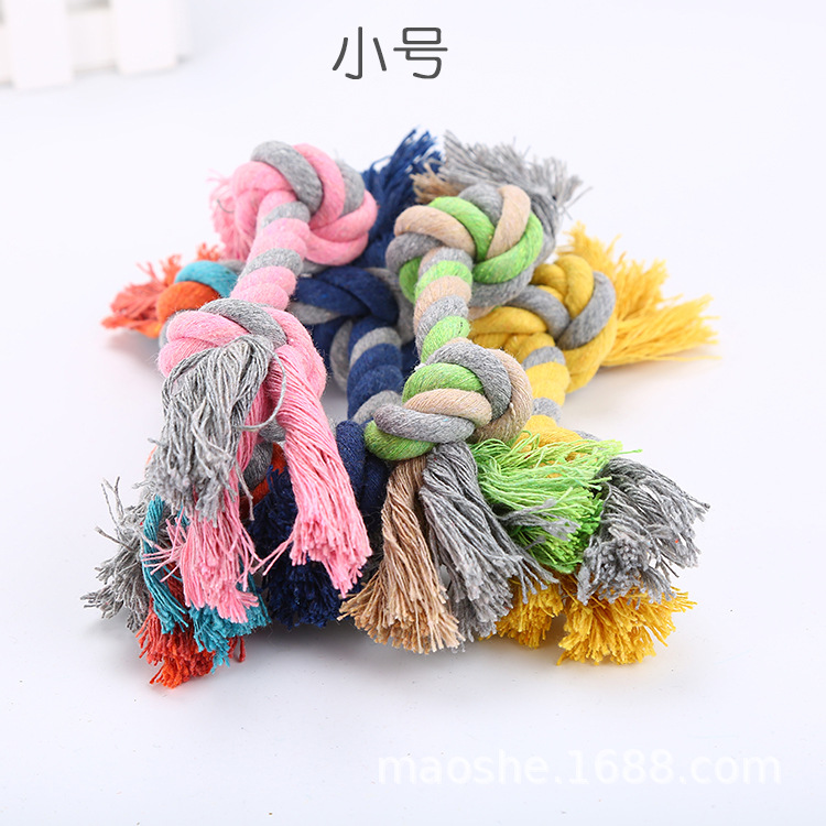 Pet Dog Toy Cotton Rope Cotton Knot Bone 18cm Small Interactive Dog Training Bite-Resistant Factory Spot - Image 5