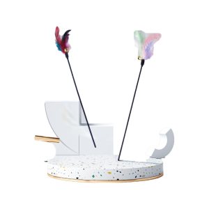 Pet Toys Interactive Cat Wand Feather Fairy Stick Super Long Soft Rod Funny Cat Set Bell Sound Cat