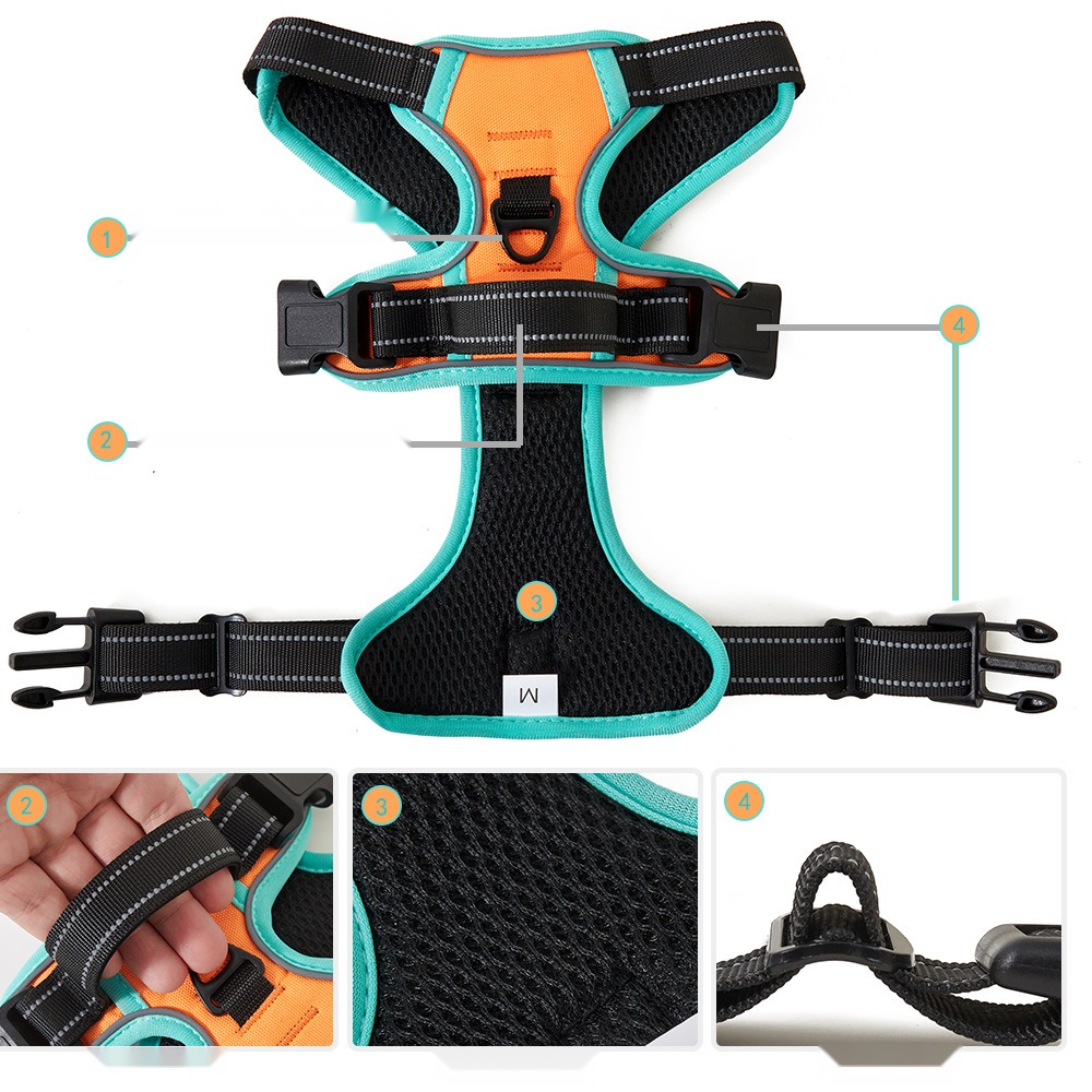 Yiwu Yisheng Bag Cat and Dog out Chest Strap Small Big Dog Vest Oxford Cloth Dog Pet Chest Strap Traction Rope - Image 2