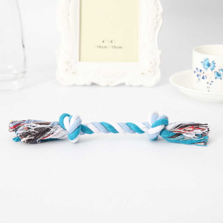 Pet Toy Cotton Rope Double Knot Woven Dog Bite-Resistant Tooth Cleaning Double Knot Dog Bite Rope 85G Large Dog - Image 7