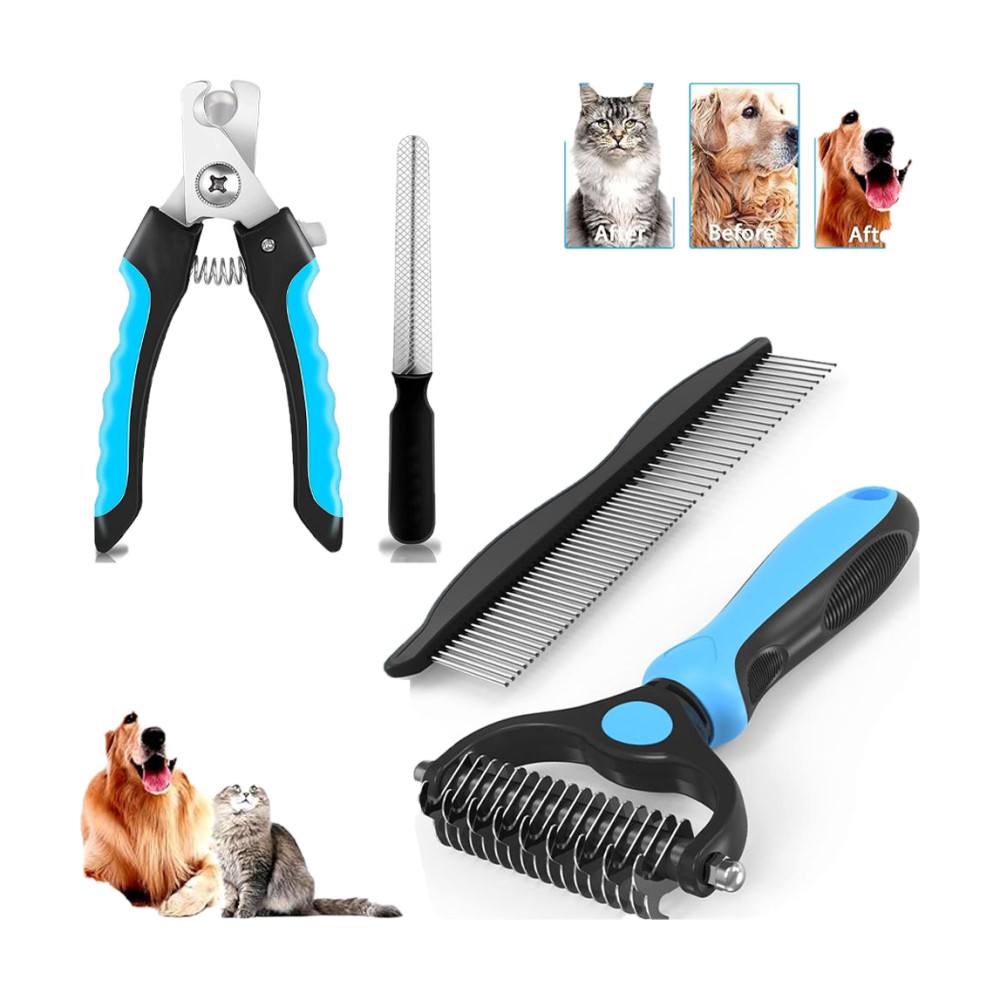 Pet Comb Knot Comb Nail Clippers Set Cat and Dog Cleaning Beauty Set Cat Nail File Nail Clippers Needle Comb - Image 8