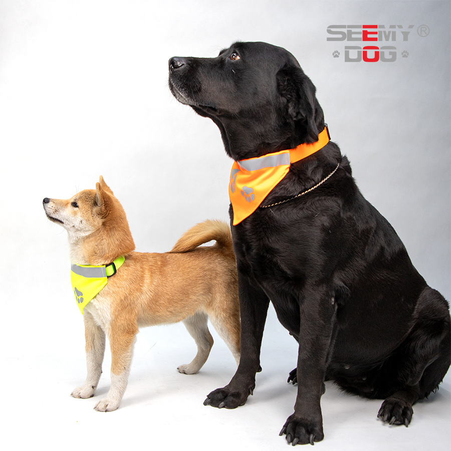 Pet Collar Cat and Dog Triangle Towel Saliva Towel Hound Anti-Miskill Warning Color Scarf - Image 4