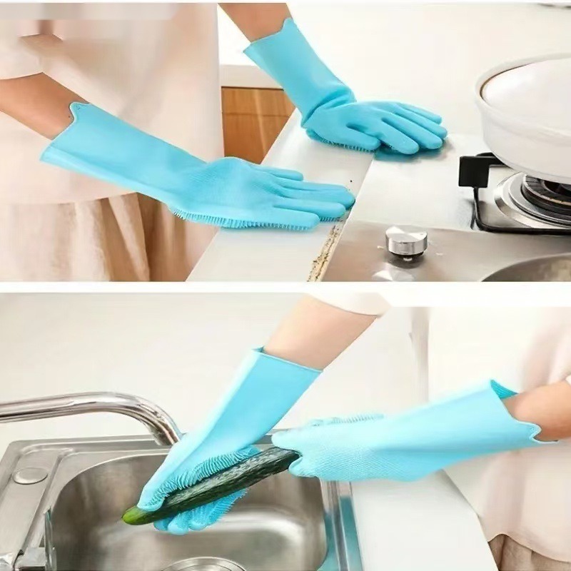 Clean Silicone Gloves—Rubber Gloves for Household Dishwashing, Car Washing, Kitchen, Bathroom, a - Image 4