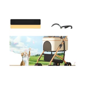 Pet Stroller Pet Outing Trolley Detachable Dog Cat Stroller Separate Lightweight Foldable Supplies