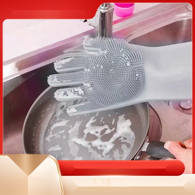 Clean Silicone Gloves—Rubber Gloves for Household Dishwashing, Car Washing, Kitchen, Bathroom, a - Image 2