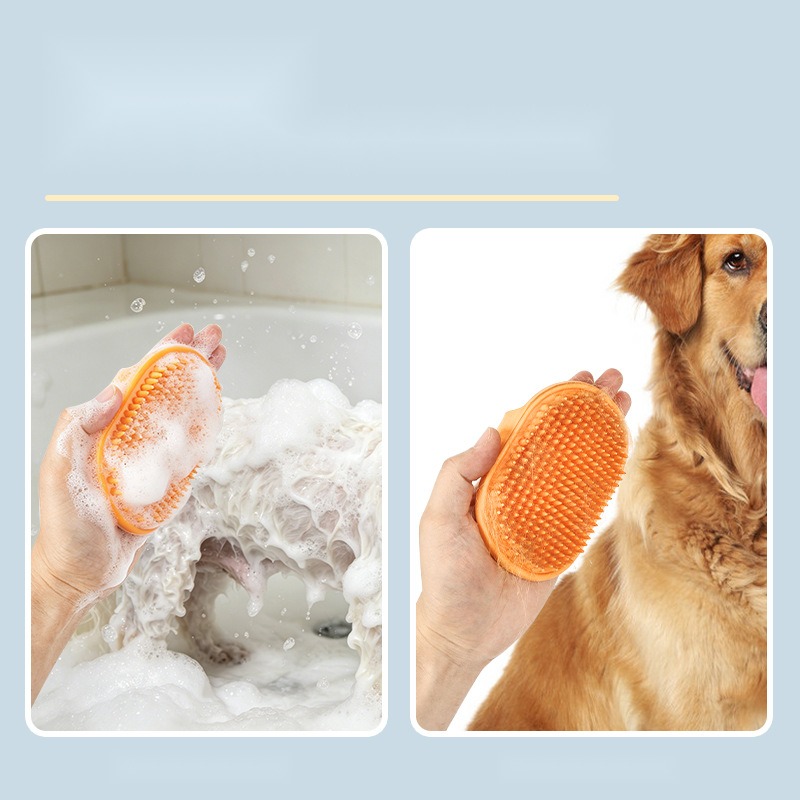 Pet Bath Brush Dog Cat Bath Gloves Multifunctional Table Leg Scratching Comb Massage Brush - Image 4