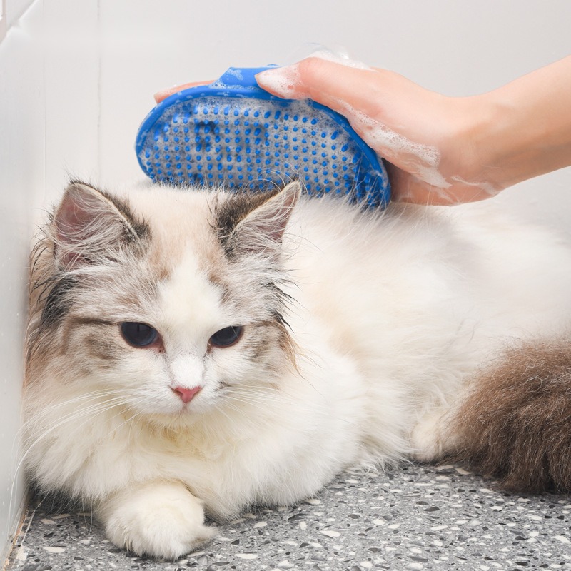 Eisenwell Pet Bath Brush Cat Massage Brush Dog Bath Gloves Cat Bath Brush - Image 4