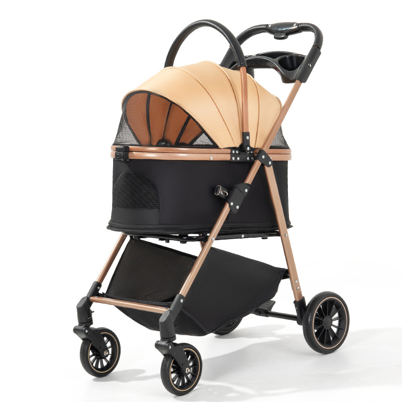 Detachable High-End Pet Stroller Dog Cat Teddy Multi-Function Stroller Bag Separation Ultra-Light Portable One-Click Fol - Image 6