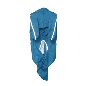 Dog Raincoat Four-Legged Waterproof All-Inclusive Large Dog Raincoat Reflective Belt Hat with Tail Cover Pet Solid Color